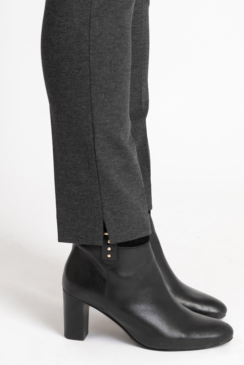 pantalon anthracite taille haute elegant - coupe lize milano