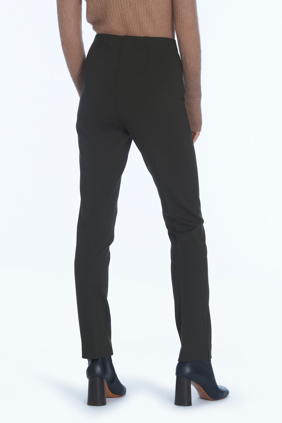 pantalon kaki taille haute élégant-coupe lize milano