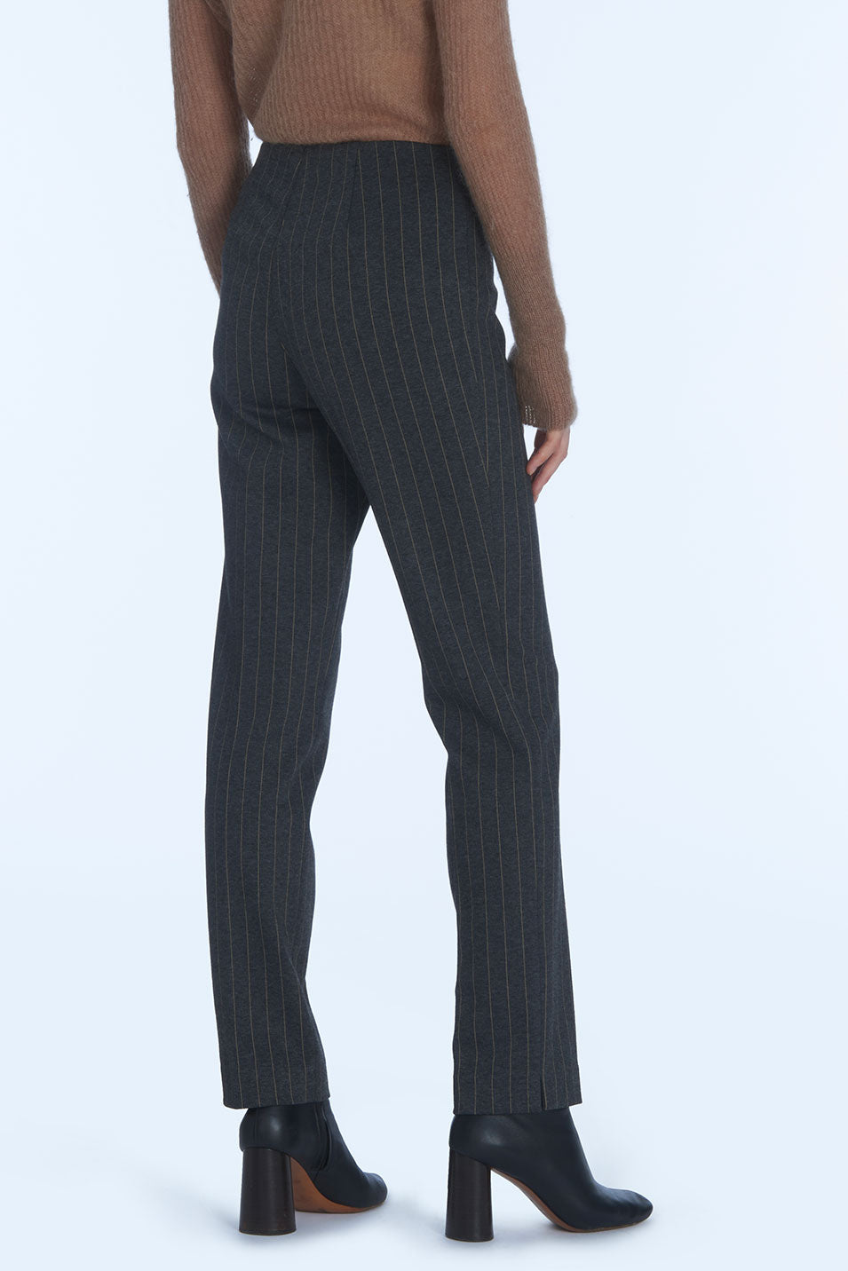 Pantalon LIZE Milano - Gris Anthracite Rayure tennis Camel